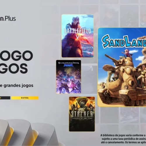 Sony revela os jogos de maio do PS Plus Extra e Deluxe com destaque para Sand Land, Battlefield V e mais!